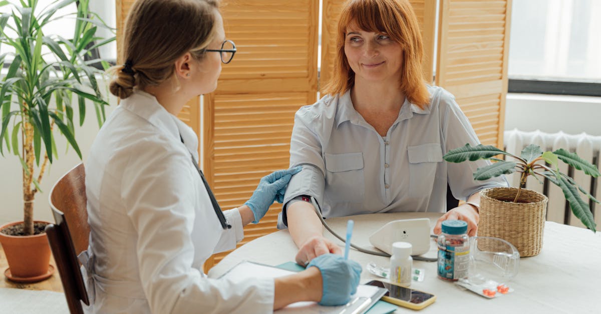 Doctor measuring patient